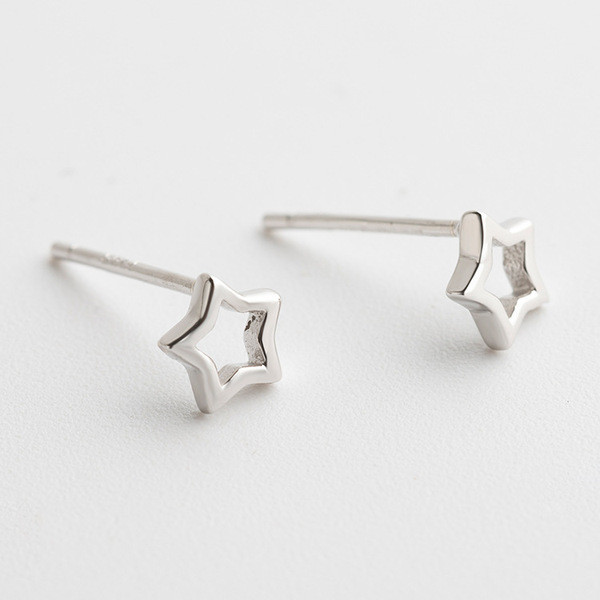 A24089 s925 sterling silver fashion stars silver unique earrings