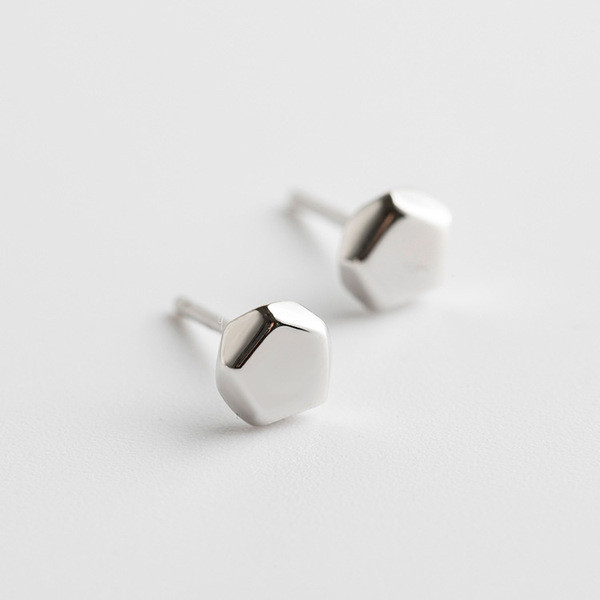 A32719 s925 sterling silver unique silver geometric fashion earrings