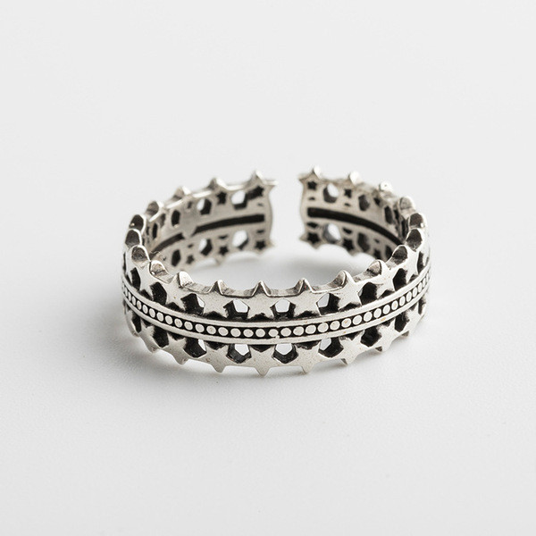 A32487 s925 sterling silver sterling silver adjustable stars silver trendy ring