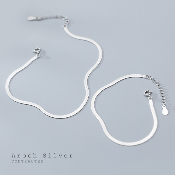 A41125 s925 silver charm elegant simple unique bracelet