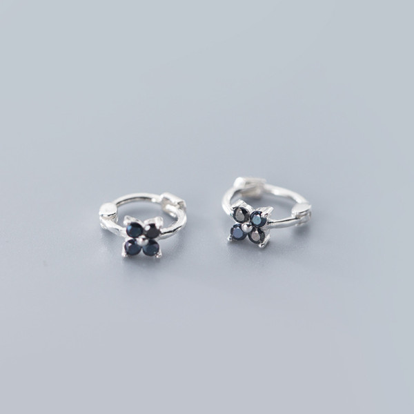 A44209 s925 silver rhinestone sweet earrings