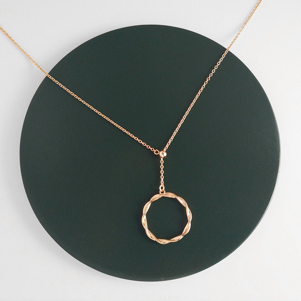 A32843 s925 sterling silver simple twist necklace