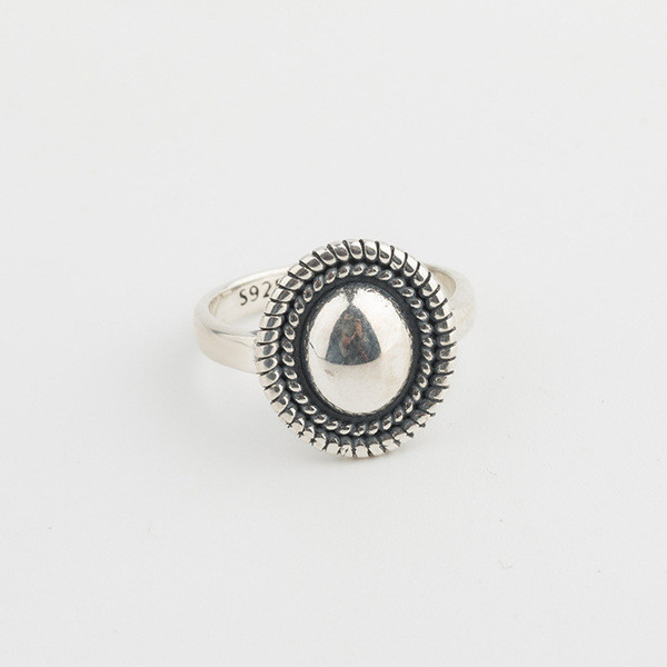 A32536 s925 sterling silver adjustable vintage simple silver chic unique bangle ring