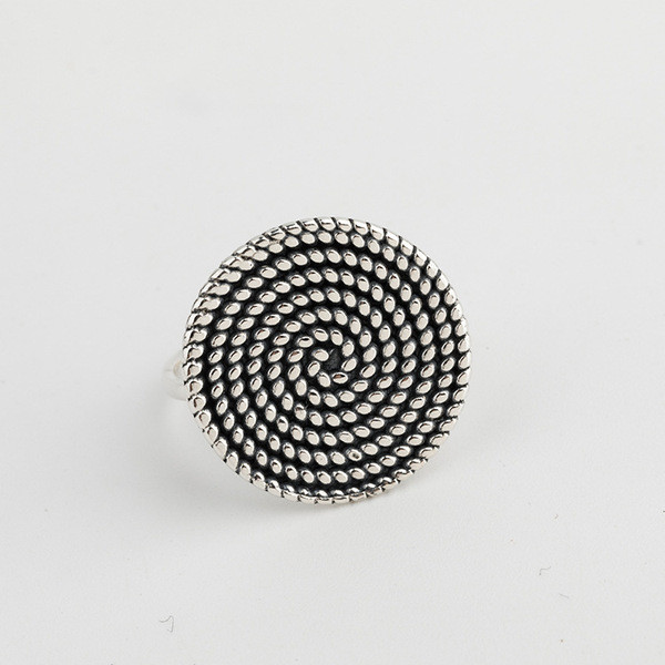 A32501 s925 sterling silver rope vintage silver trendy chic ring
