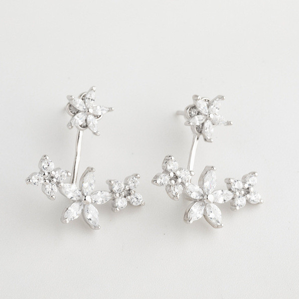 A32741 s925 sterling silver chic silver chic earrings