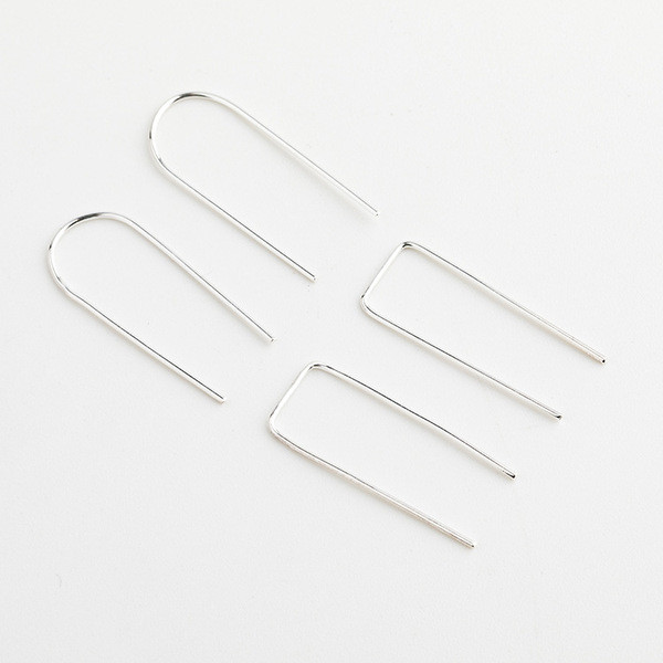 A32752 sterling silver chic fashionU silver string bar silver earrings