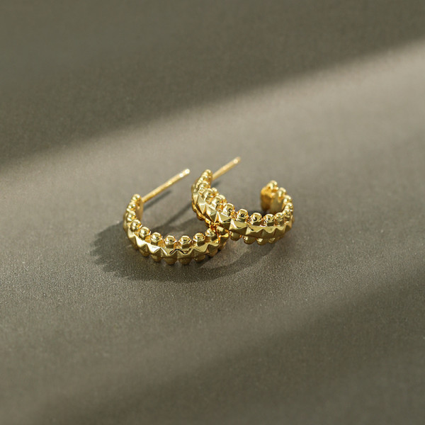 A37385 s925 sterling silver stud simple elegant earrings vintage earrings