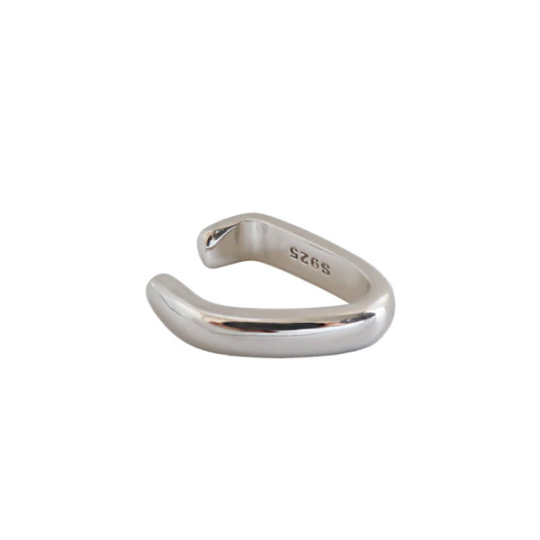 A37651 s925 sterling silver minimalist piercing clipon unique earrings