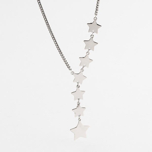 A31403 s925 sterling silver chic stars silver small unique silver necklace