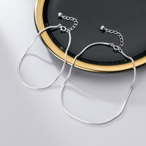 A43232 s925 silver simple anklet elegant