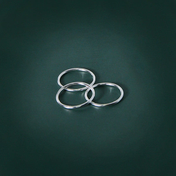 A33384 s925 sterling silver simple fashion1.2 minimalist ring