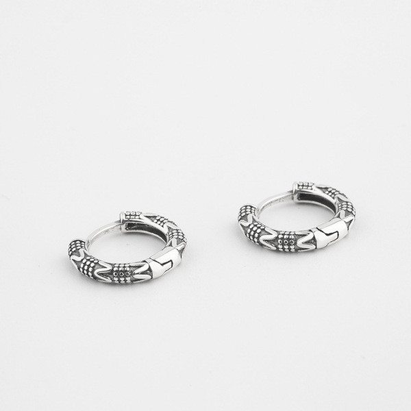 A32795 s925 sterling silver trendy vintage silver earrings