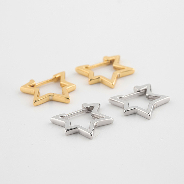 A32788 s925 sterling silver chic unique cute silver star silver earrings