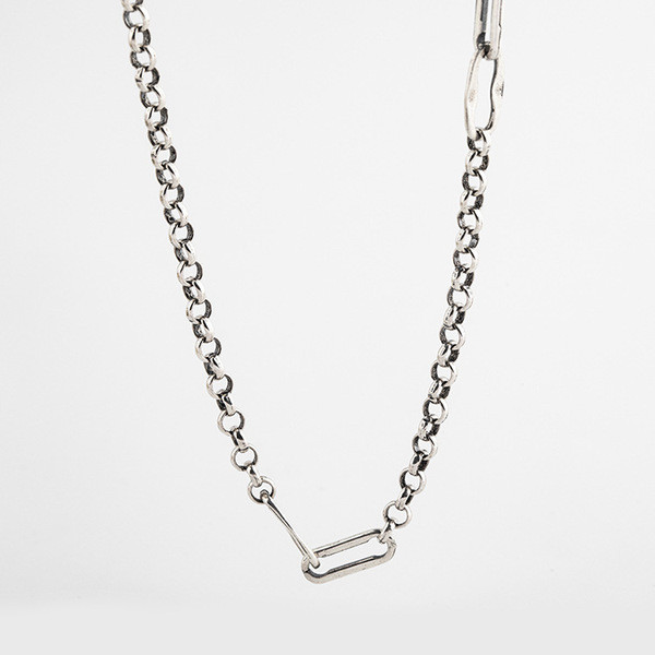 A32852 s925 sterling silver vintage silver chic small trendy silver necklace