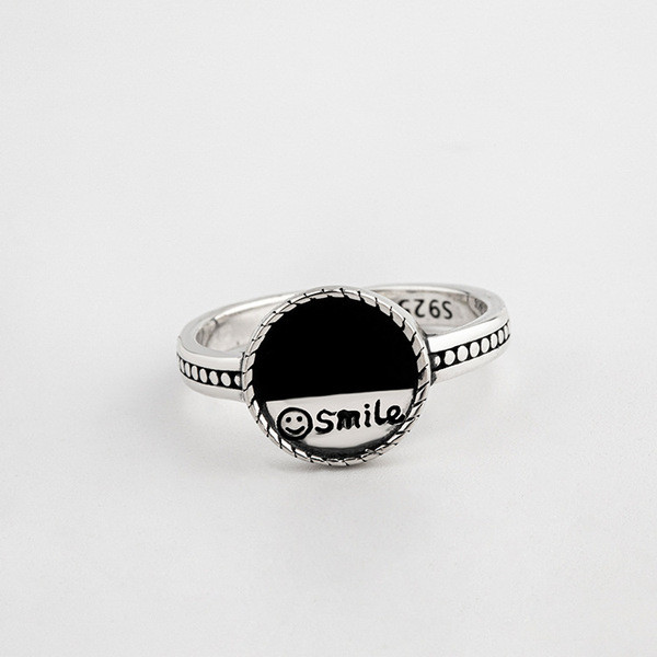 A32547 s925 sterling silver vintage chic silver adjustable chic silver ring
