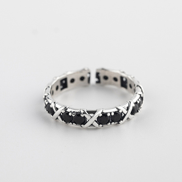 A32550 bigs925 sterling silver adjustable chic silver simple silver ring