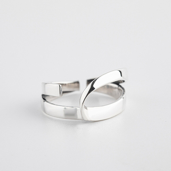 A32535 s925 sterling silver chic adjustable silver fashion trendy silver ring