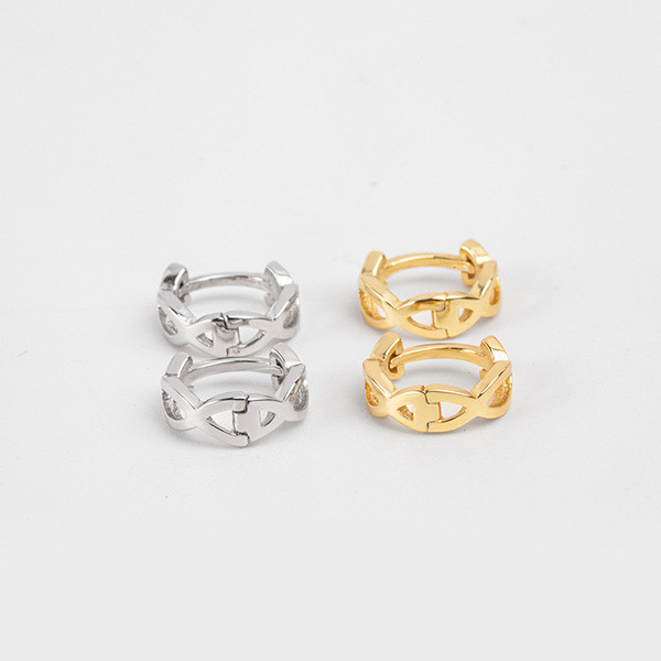 A32774 s925 sterling silver chic fashion silver earrings