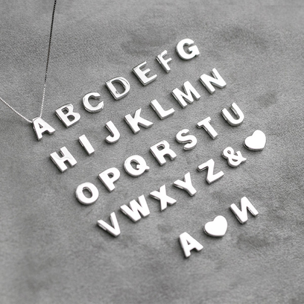 A43464 s925 silver simple elegant initial pendant unique fashion pendant