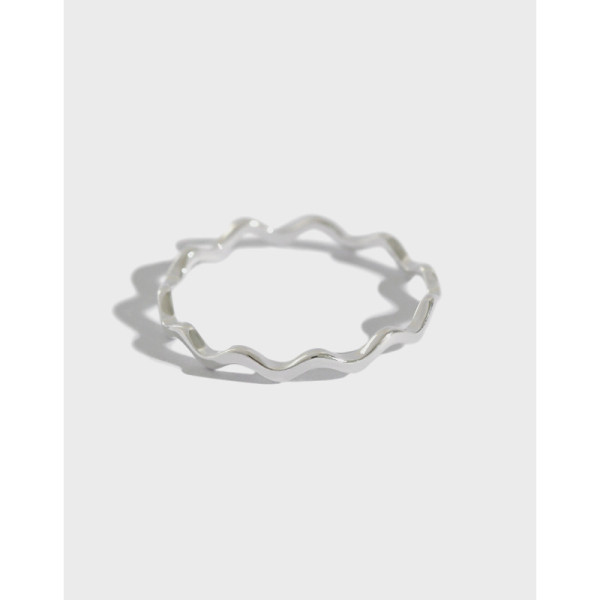 A37602 s925 sterling silver simple bar weave ring