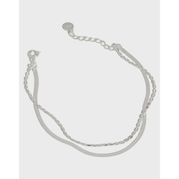 A36490 s925 sterling silver unique women charm bracelet