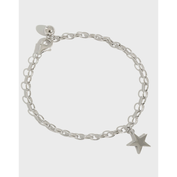 A36512 sterling silverS925 stars charm bracelet