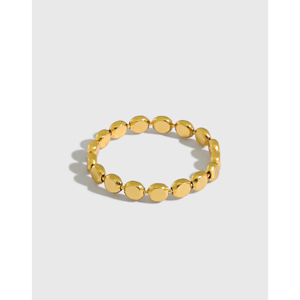 A37605 geometric bead s925 sterling silver ring