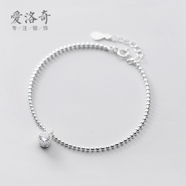 A37173 s925 sterling silver charm bracelet