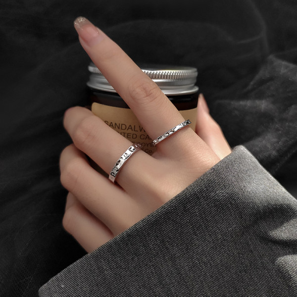 A37000 s925 sterling silver trendy adjustable chic ring