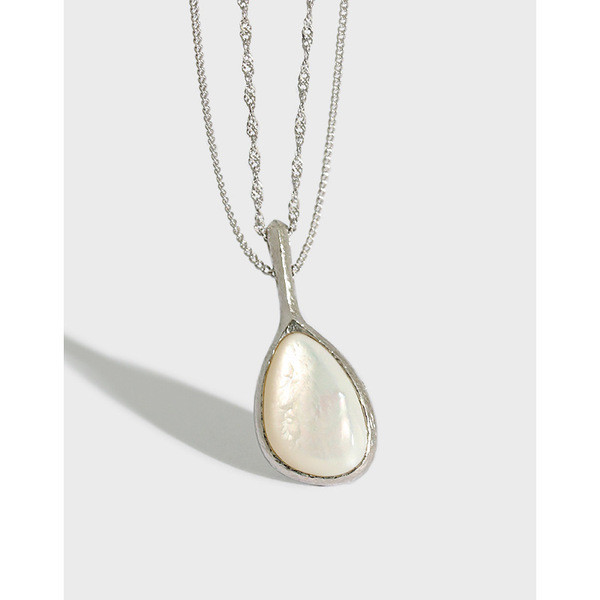 A31500 quality teardrop s925 sterling silver necklace