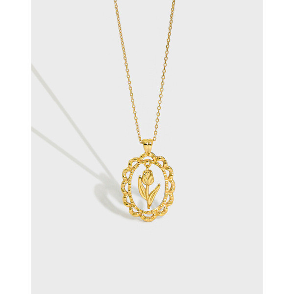 A31499 chic gold s925 sterling silver lady necklace