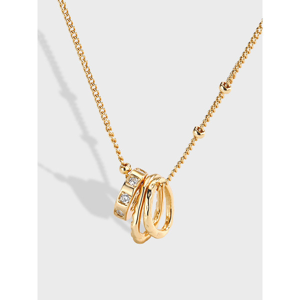 A32957 s925 sterling silver fashion minimalist geometric necklace