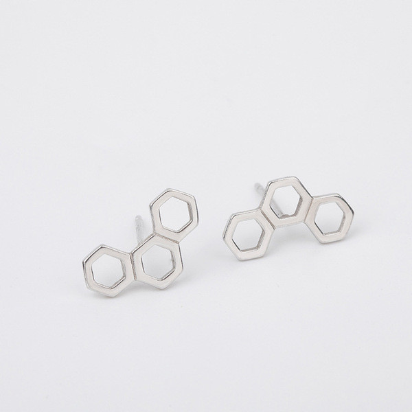 A32713 s925 sterling silver unique silver geometric silver earrings