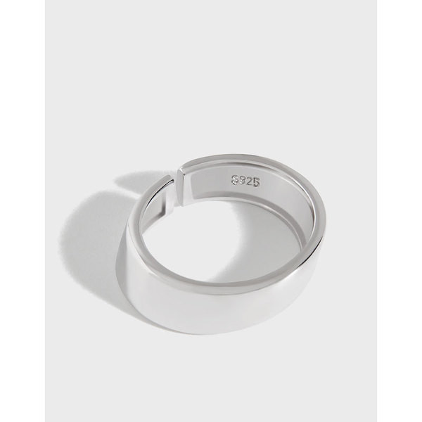 A32542 s925 sterling silver unique minimalist wide silver ring