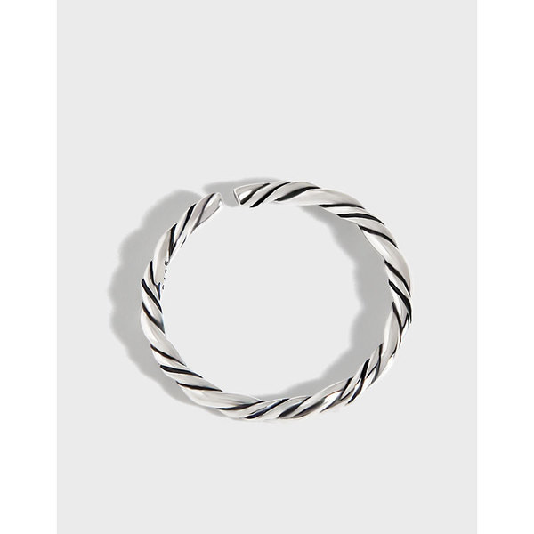 A33394 vintage adjustable twists925 sterling silver silver ring