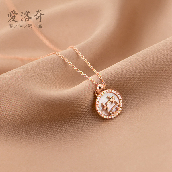 A31103 s925 sterling silver cute necklace