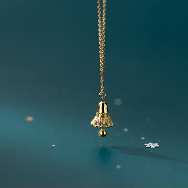 A44826 s925 silver trendy christmas cute simple necklace