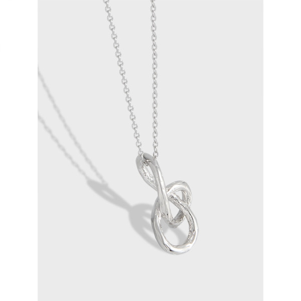 A35221 s925 sterling silver design simple irregular double necklace