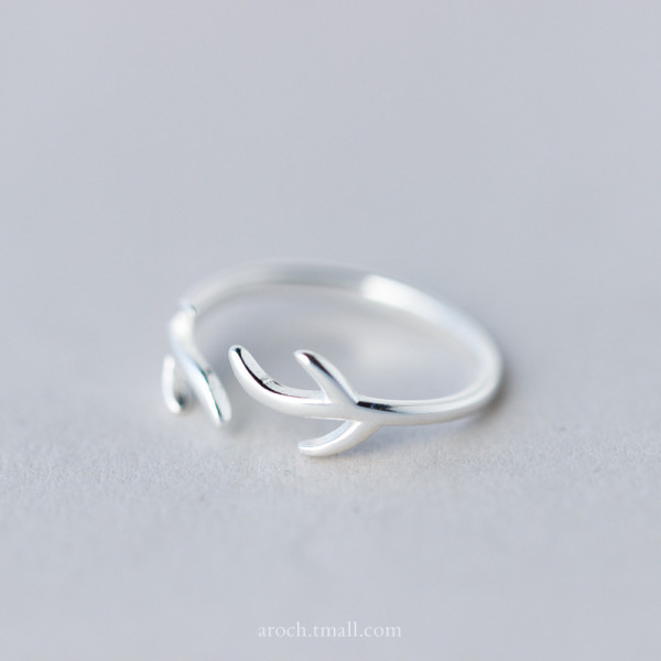 A36276 s925 sterling silver unique tree ring