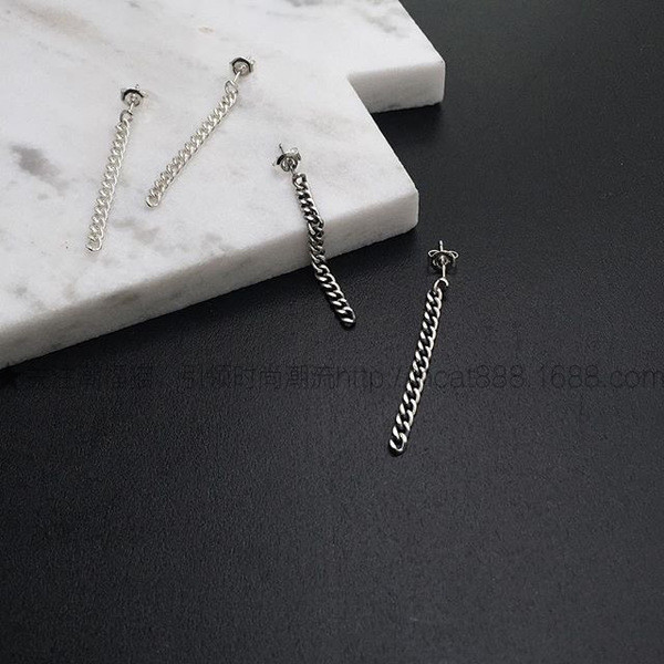 S11189 S925 sterling silver minimalist stud earrings