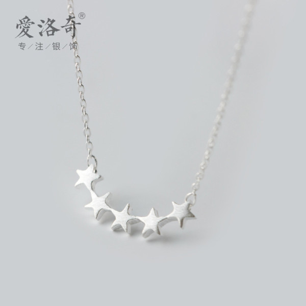 A35198 925 sterling silver pendant fashion star pendant simple stars short necklace