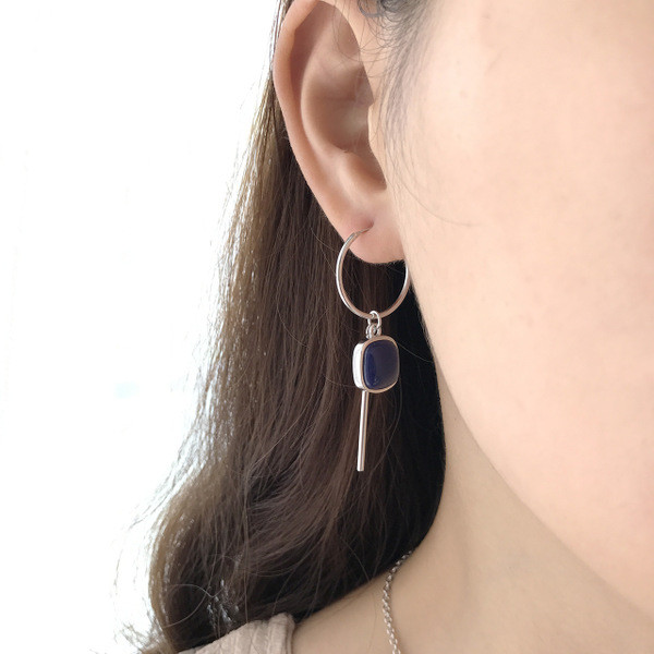 S11291 925 sterling silver natural gem drop earrings for women