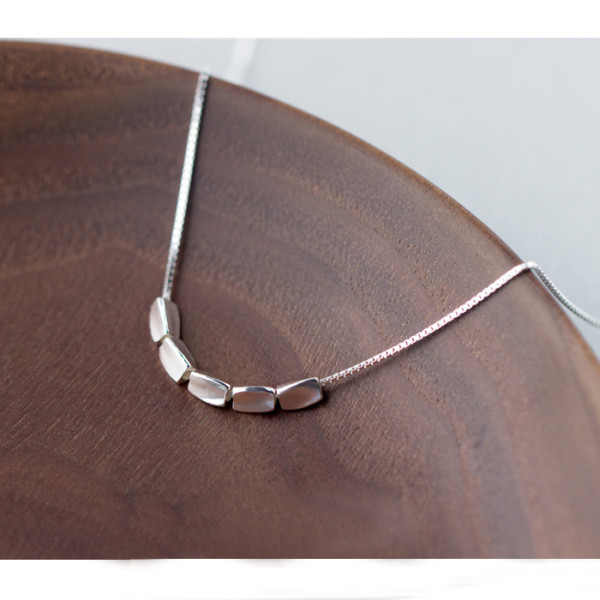 A35209 s925 sterling silver cute small silver short choker trendy cute necklace