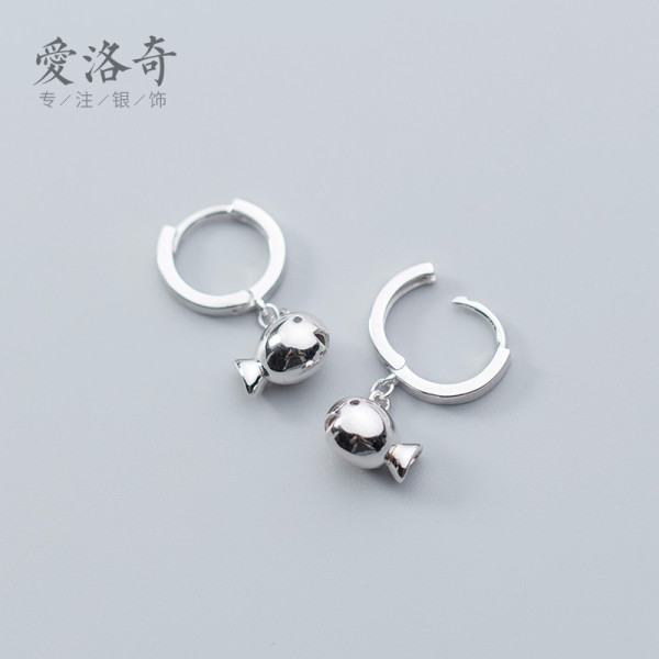 A42491 s925 silver fashion simple cute short dangle earrings