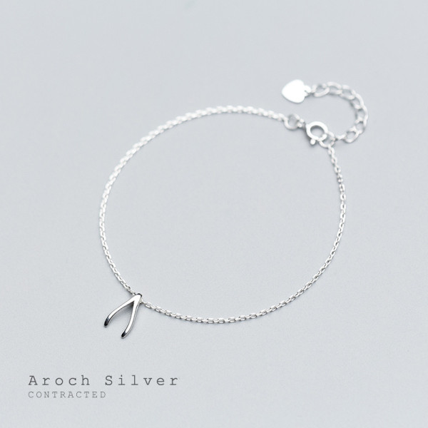 A36464 s925 sterling silver charm fashion simple charm bracelet