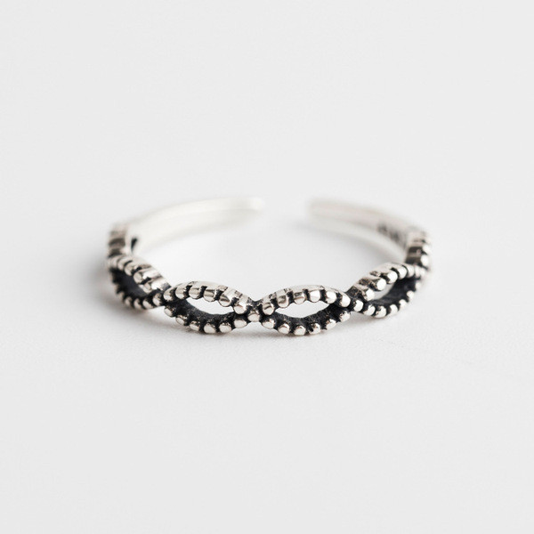 A32478 s925 sterling silver vintage unique fashion trendy ring