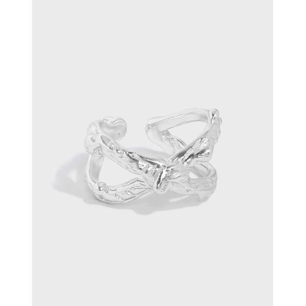 A33432 design minimalist irregularX qualitys925 sterling silver adjustable ring