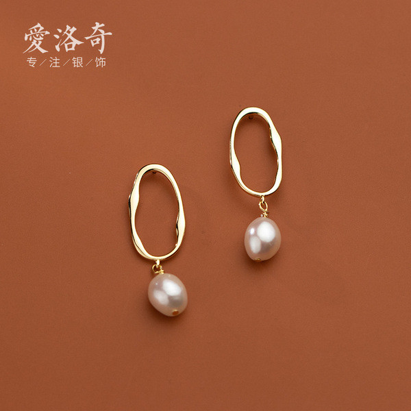 A33119 s925 sterling silver pearl earrings
