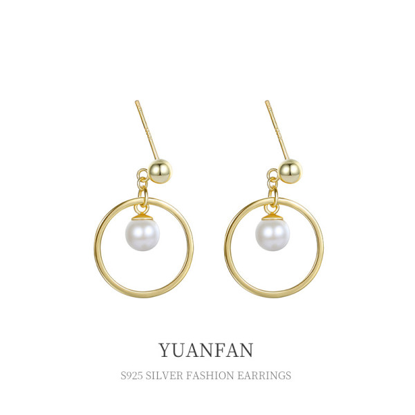 A35682 925 sterling silver simple vintageins earrings
