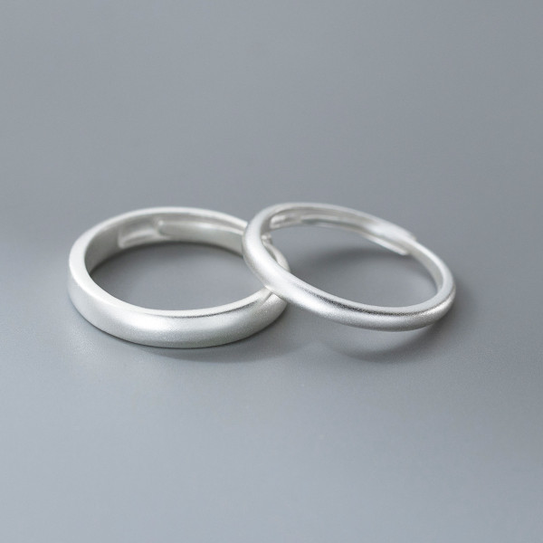 A46318 s925 sterling silver simple vintage matte finish ring